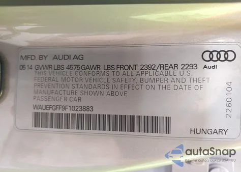 2015 Audi A3 2.0T Premium from USA, damaged, VIN WAUEFGFF9F1023883